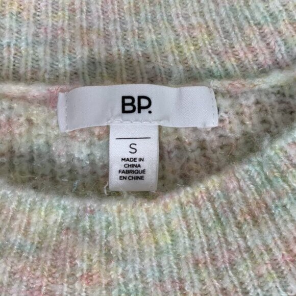 Nordstrom BP Space Dye Knit Sweater Rainbow Multicolor Long Sleeve Size Small - Picture 4 of 7